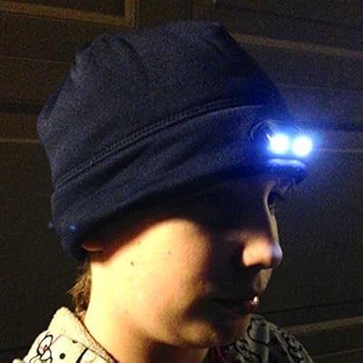LED Beanie Hat - 4 Ultra Bright Lights - Super Comfortable and Warm - Real Tree Camo - Hands Free - Luxury Compression Fleece - Huggabe Lighted Hat Makes Path Visible up to 72 Feet Away