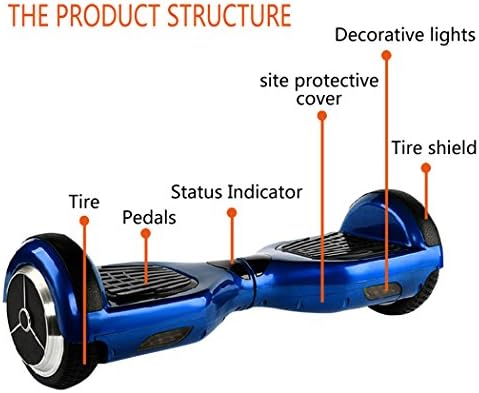 HNCSMILE® Self Balancing Scooter Two Wheel Self Balance Electric Board Drifting Personal Transporter Mini Unicycle with Led Light
