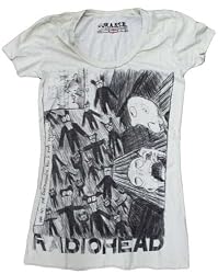 Scribble Cream Girls Juniors T-Shirt by Radiohead - Ships in ''24'' Hours!