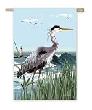 Outdoor Living : Coastal Heron Regular Flag