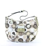 NEW AUTHENTIC COACH KRISTIN OP ART SMALL TOP HANDLE POUCH (Khaki/Multi) Reviewed