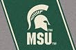Michigan State Spartans "MSU" 5' 4" x 7' 8" Team Spirit Area Rug