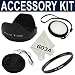 Lens Accessory Kit For 52MM DSLR Camera - Includes: Ultraviolet UV Filter + Hard Tulip Flower Lens Hood + White Balance Lens Cap + Center Pinch Lens Cap + 1 Ultra Fine Microfiber Lens Cleaning Cloth (NIKON D40 D50 D60 D80 D90 D300S D700 D3000 D3100 D5000 D5100 D7000)