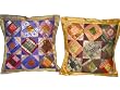 2 Blue Coffe Tribal India Vintage Sari Toss Pillow Cushion Covers