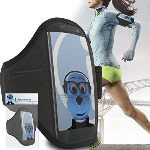 Samsung S8500 Wave Black Black Running Adjustable ArmBand Case Cover with Key / Money Pocket