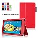 Case for Fire HD 6 - Elsse Premium Folio Case with Stand for Fire HD 6 (Oct, 2014 Release) - Red