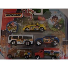 Matchbox Go Diego Go 5 Pack Die Cast Cars by 