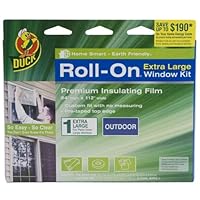 Duck Brand 1162925 Roll-On 84-Inch by 112-Inch Premium Single Extra Large Outdoor Window Insulator Kit