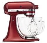 KitchenAid KSM158GBCA 90th Anniversary Limited-Edition 5-Quart Stand Mixer, Candy Apple Red