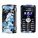 Blue Hawaiian Flower Design Black Snap on Hard Cover Protector Faceplate Skin Case for Verizon Lg Env3 Env 3 Vx9200 Vx-9200 + Belt Clip