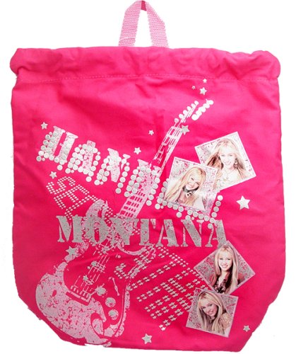 Hannah Montana Pink Drawstring Sling Backpack Cinch Bag