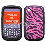 Hot Pink Zebra Laser-Cut Silicone Skin Cover for BlackBerry Curve 8520/8530 ....
