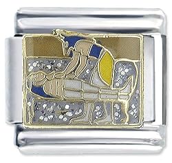 Pugster Egyptian Mummification Italian Charm Bracelet Link