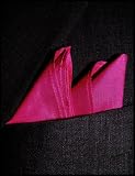 Classic Fuchsia Silk Handkerchief, 100% Silk - by Royal Silk