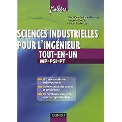 Sciences industrielles pour l'ing�nieur tout-en-un MP-PSI-PT