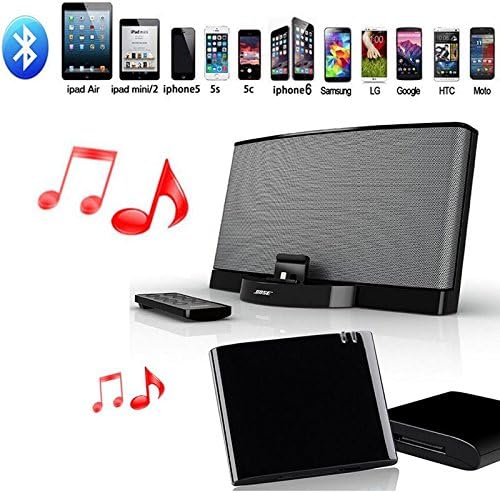 Elecsonix Bluetooth 30-pin Music Receiver Adapter for Apple Speakers