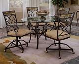 Hillsdale Furniture 4442DTBCWC Pompei Dining Set, Black Gold