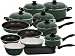 Magefesa Provence Green Gloss Enamel On Steel 16 and 2 Piece, Cookware Set