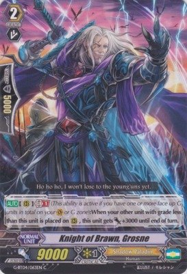 Cardfight!! Vanguard TCG - Knight of Brawn, Grosne (G-BT04/063EN) - G Booster Set 4: Soul Strike Against The Supreme