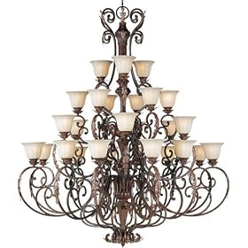 Maxim Lighting 13569CFAF Augusta 27 Light Large Foyer Chandelier in Auburn Florentine with... by Maxim Lighting