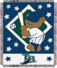 Tampa Bay Devil Rays 36''X48'' Woven Baby Throw Blanket