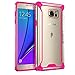 Galaxy Note 5 Case, POETIC Affinity Series [Premium Thin]/No Bulk/Protection where its needed/Clear/Dual Material Protective Bumper Case for Samsung Galaxy Note 5 (2015 Release) (Pink/Clear)
