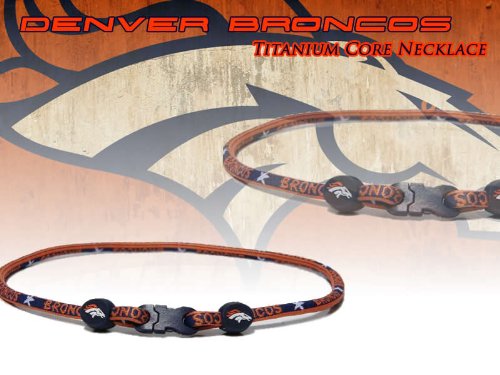 Denver Broncos Titanium Core Sport Necklace NFL Celebration Sale! Size 21 Inch