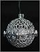 Vintage Silver Ball Shaped Chirping Bird Christmas Ornament