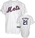 Carlos Delgado Jersey: Adult 2010 Majestic Home Pinstripe Replica #21 New York Mets Jersey - Small