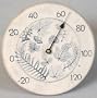 Kiln Fired Real Leaf Pottery Thermometer