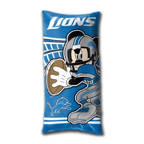 Disney/NFL Detroit Lions Mickey Mouse Fold-Up Body Pillow