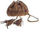 Lollipops Mawave Leather Bourse, Sac à main - Camel tressé