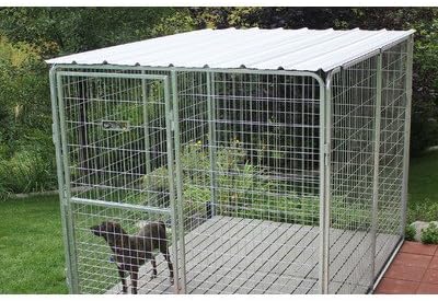 Basic Corrugated Yard Kennel Metal Top Size: 0.01" H x 72" W x 144" L