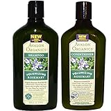 Avalon Organics All Natural Rosemary Volumizing Shampoo and Conditioner With Aloe, Lavender, Chamomile, Grapefruit and Babassu Oil, Sulfate Free, Paraben Free, Cruelty Free and Vegan, 11 fl. oz. each