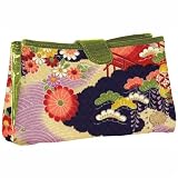 Cris Notti Double Clutch Cosmetic Bag - Green Kimono