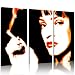 3 Bilder - MIA WALLACE RED 130x80cm (lg-010) - ACHTUNG: GUTSCHEIN 10,00EUR - Pulp Fiction Tarantino's Movie Film Uma Thurman - Triptychon Bild auf Leinwand - Kunstdruck Modern Pop Art Deko - Alle unsere Bilder sind auf Keilrahmen aufgezogen: fertig zum Aufhängen - VERSANDKOSTENFREI