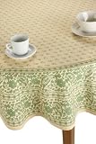 Tablecloth Barcelona Beige/grn 70rd