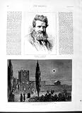 1877 Thomas Edward Eclipse Moon Florence Astronomy