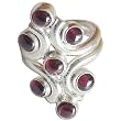 Rings for Men Sterling Silver Garnet Gemstone Jewelry (rng205)