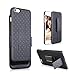 iPhone 6 Plus Case, De-Bin iPhone 6 Plus Case with Belt Clip Super Slim Hard Armor Holster Combo Case with Kickstand and Swivel Belt Clip for Apple iPhone 6 Plus - Black