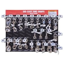 Campbell DD0720170 67 Piece 15" x 18.25" Die Cast Zinc Snaps Display Assortment