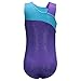 One-piece Color Blocking Shoulder Strap Dancing Athletic Leotard for Little Girl