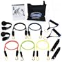 Bodylastics 13 pcs *MAX TENSION (134 lbs.) Quick-Clip Resistance Bands System with 5 D.G.S.anti-snap exercise tubes and Heavy Duty components
