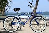 New Micargi 26 7 Speed Mens Bike Beach Cruiser Bicycle Tahiti Blue 51m4bBfBGgL. SL160 New Micargi 26 7 Speed Mens Bike Beach Cruiser Bicycle Tahiti Blue