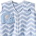 Halo SleepSack Micro-Fleece Wearable Blanket, Blue Zig Zag, Small