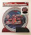 Multi-pack of 4 Racing Car Metallic Honeycomb Centerpieces