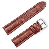 Breitling Style Matte Alligator Grain Watchband Havana 26mm Watch band - by deBeer