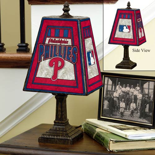 Philadelphia Phillies 14 in. Art Glass Table Lamp at Amazon.com