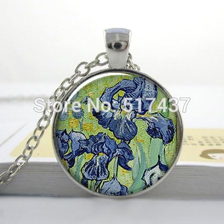 Lawrence Painting Van Gogh Jewelry Flower Necklaceresin Pendant Picture Pendant Photo Pendant Glass Dome Photo Necklace