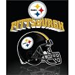 Pittsburgh Steelers Light Weight Fleece NFL Blanket (Grid Iron) (50x60)